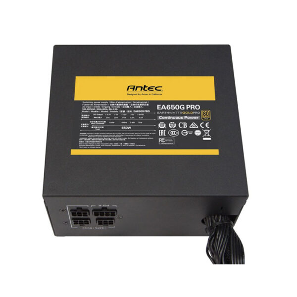 ANTEC SMPS EA650G PRO - 650 WATT 80 PLUS GOLD CERTIFICATION SEMI MODULAR PSU