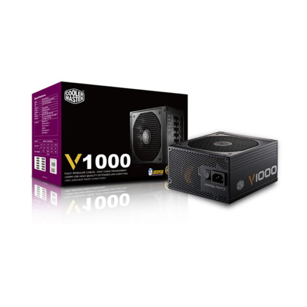 COOLER MASTER V1000 SMPS - 1000 Watt 80 Plus Gold Certification Fully Modular Psu With Active PFC