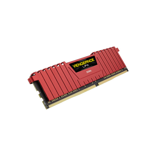 CORSAIR Desktop Vengeance LPX Series - 4GB (4GBx1) DDR4 2400MHz Red RAM (CMK4GX4M1A2400C16R)