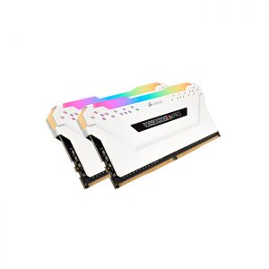 CORSAIR Desktop Vengeance RGB Pro Series – 16GB (8GBx2) DDR4 3200MHz RAM White (CMW16GX4M2C3200C16W)