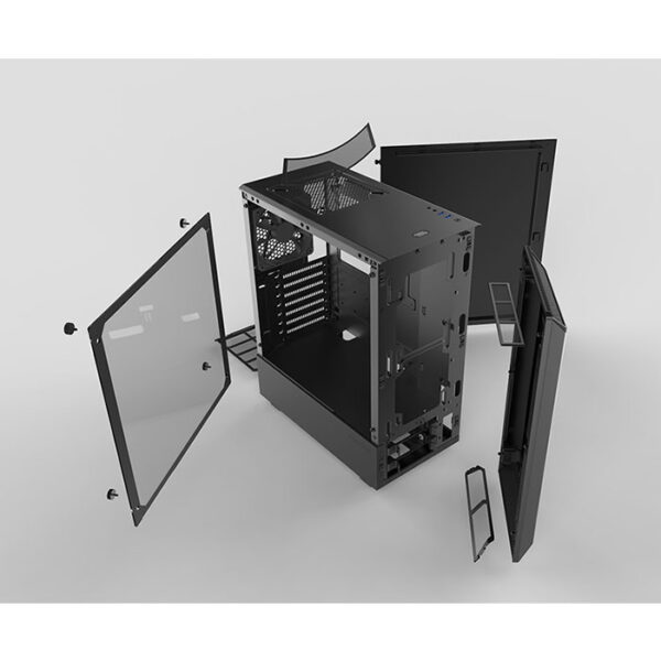 PHANTEKS ECLIPSE P300 (E-ATX) Mid Tower Cabinet - With Tempered Glass Side Panel (Black)