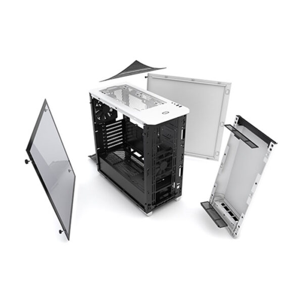 PHANTEKS ECLIPSE P400 (E-ATX) Mid Tower Cabinet - With Tempered Glass Side Panel And Halos RGB Fan Frames (White)