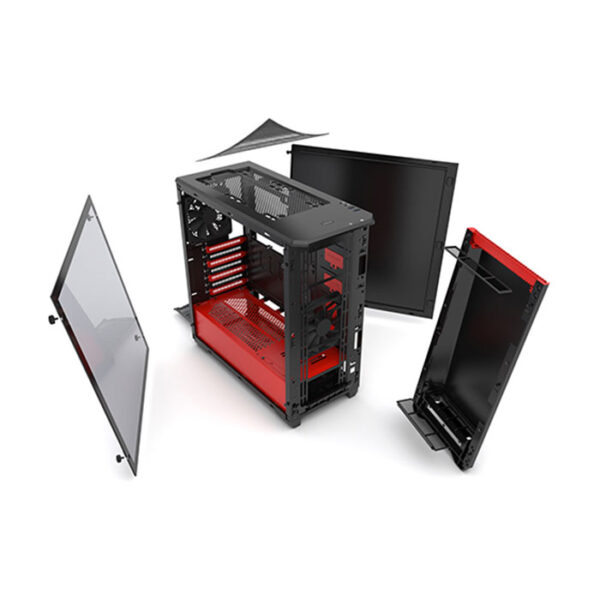 PHANTEKS ECLIPSE P400 (E-ATX) Mid Tower Cabinet - With Tempered Glass Side Panel (Red)