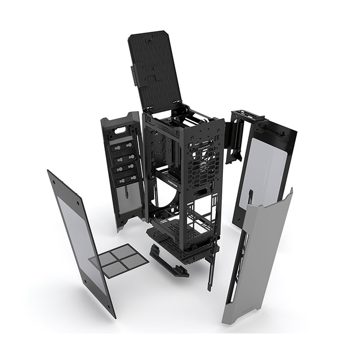 Phanteks Enthoo Evolv Shift M Itx Mini Tower Cabinet With Dual Side Tempered Glass Anthracite Grey pcstudio