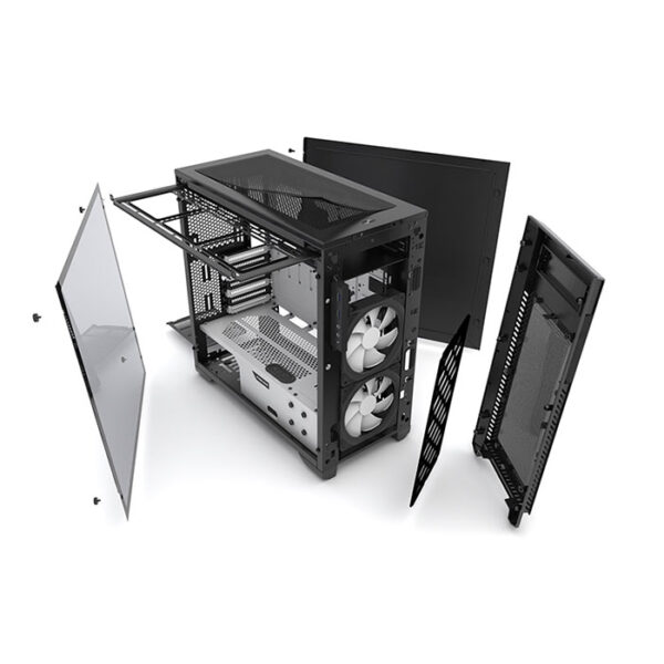 PHANTEKS ENTHOO PRO M (E-ATX) Special Edition Mid Tower Cabinet With Tempered Glass Side Panel And Halos RGB Fan Frames (Black)