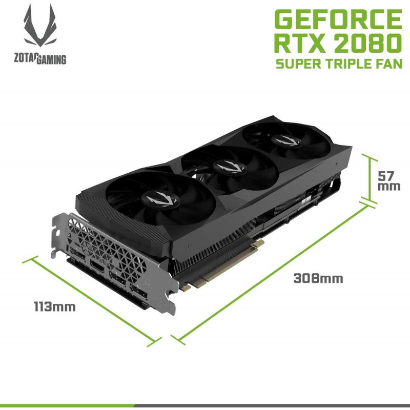 Zotac geforce rtx 2080 super triple fan hotsell