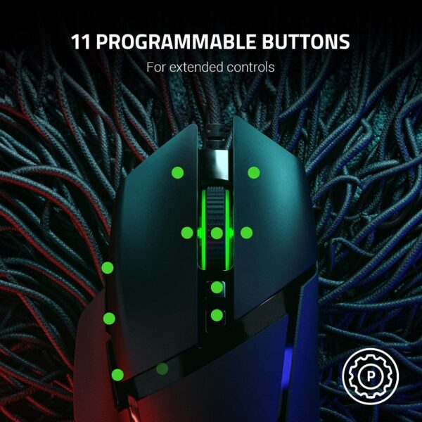 Razer Basilisk V2 – Wired Ergonomic Gaming Mouse (RZ01-03160100-R3M1)