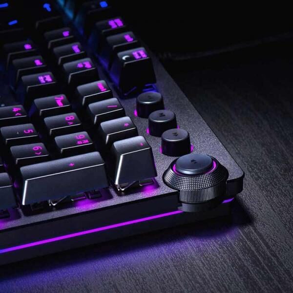 : Opto-Mechanical Purple Key Switches Programmable Macro Functionality Matte Black Customizable Chroma RGB Lighting Razer Huntsman Gaming Keyboard - Instant Actuation 
