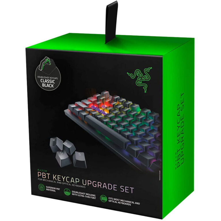 Razer PBT Keycap Upgrade Set Classic Black pcstudio