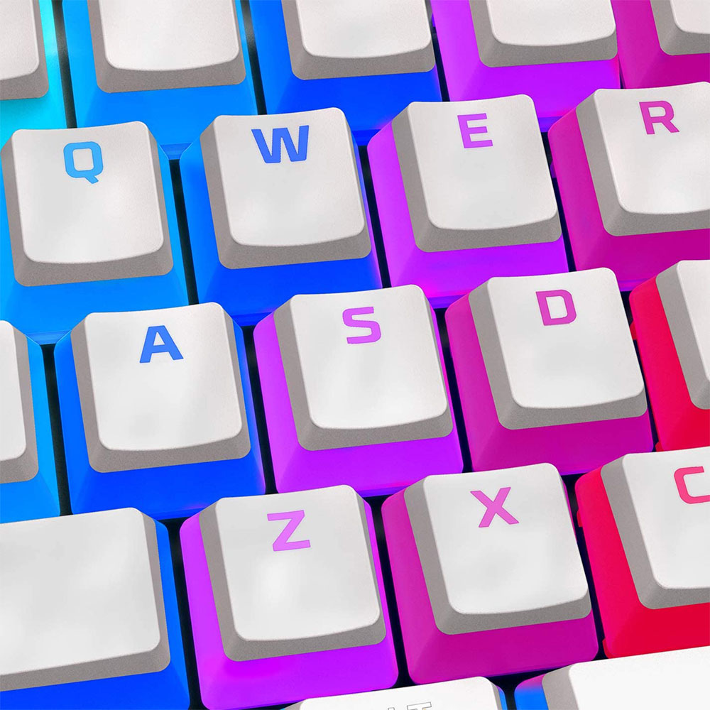 HyperX Pudding Keycaps - Double Shot PBT Keycap Set with Translucent ...
