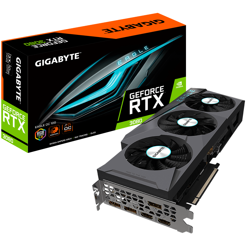 GIGABYTE GeForce RTX 3080 EAGLE OC 10G GRAPHICS CARD (GV-N3080EAGLE OC-10GD)
