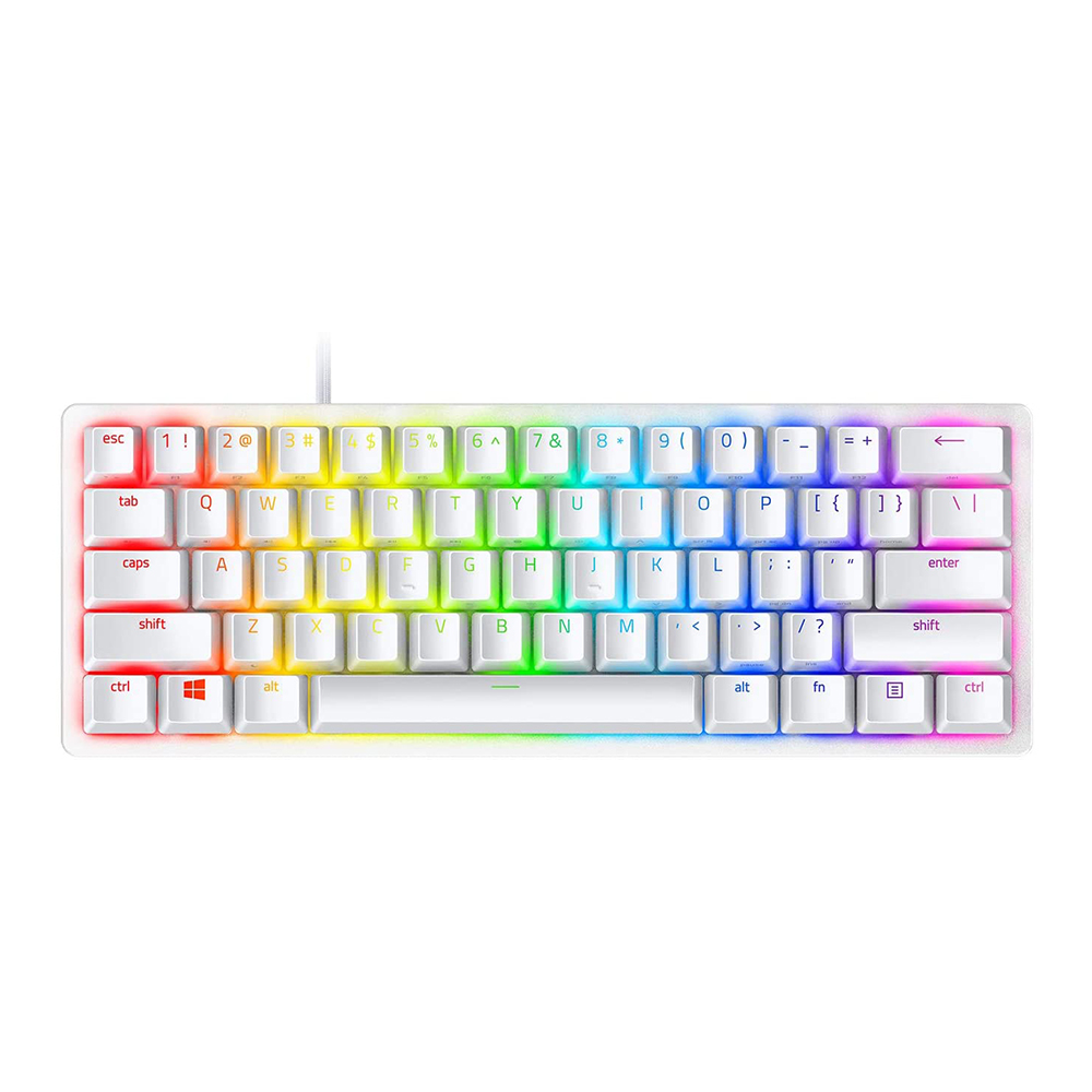 Razer Huntsman Mini Optical Gaming Keyboard with Clicky Purple Switch - Mercury (RZ03-03390300-R3M1)