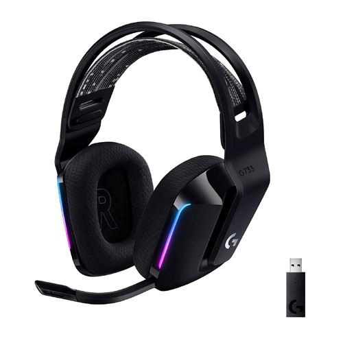 Logitech G733 Ultra-Lightweight Wireless Gaming Headset – Black (981-000867)