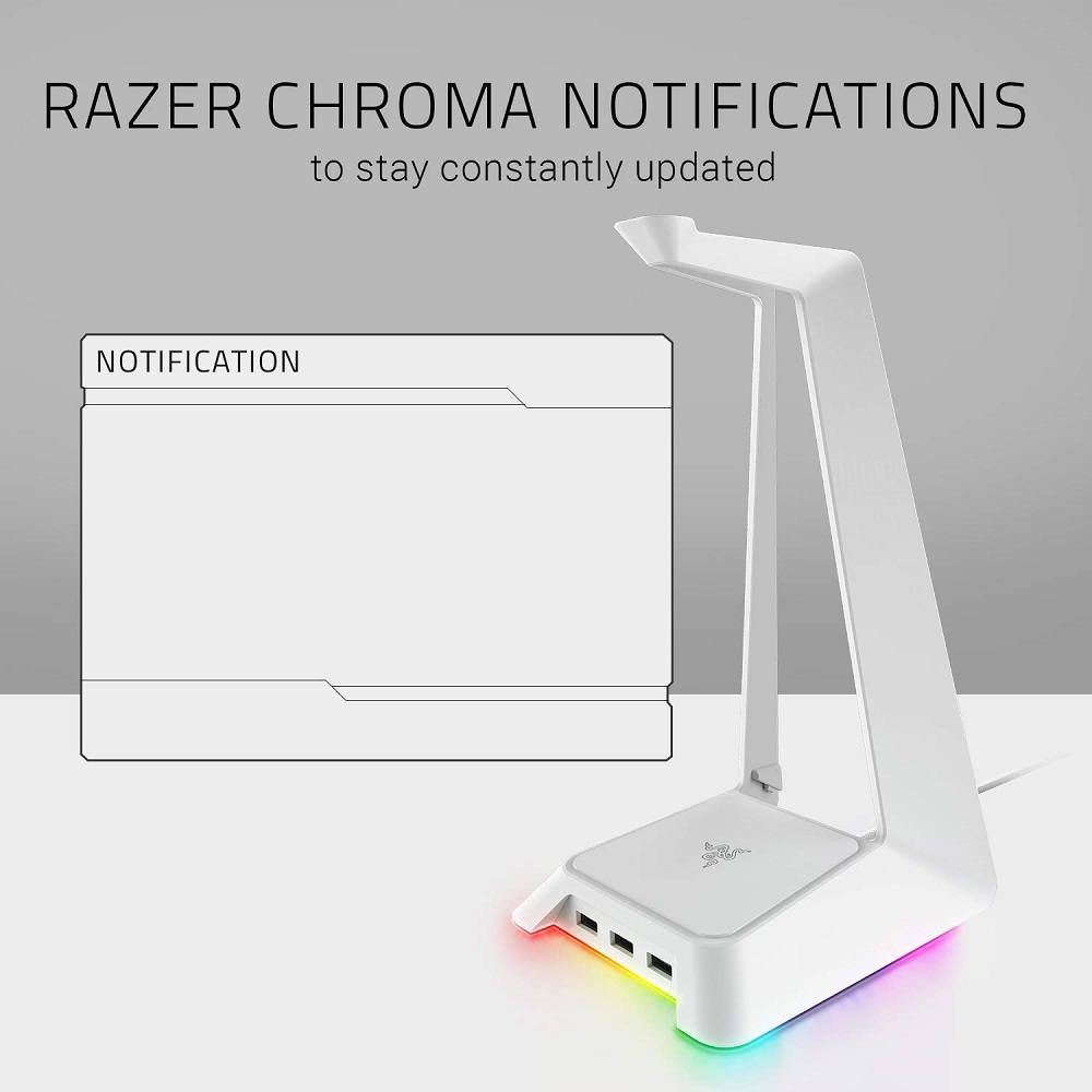 Razer base station top chroma mercury white