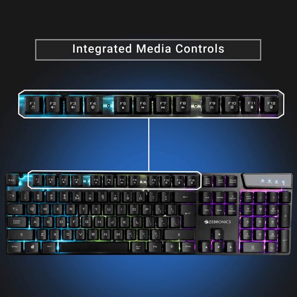 Zebronics Zeb-War Gaming Usb Keyboard Mouse Combo (Black)