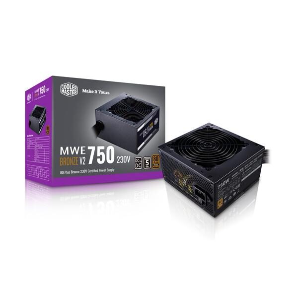 Cooler Master Mwe 750W V2 80 Plus Bronze Smps (Mpe-7501-Acabw-Bin)