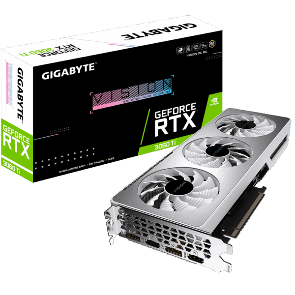 GIGABYTE GEFORCE RTX 3060 TI VISION OC 8G GRAPHICS CARD (GV-N306TVISION OC-8GD)