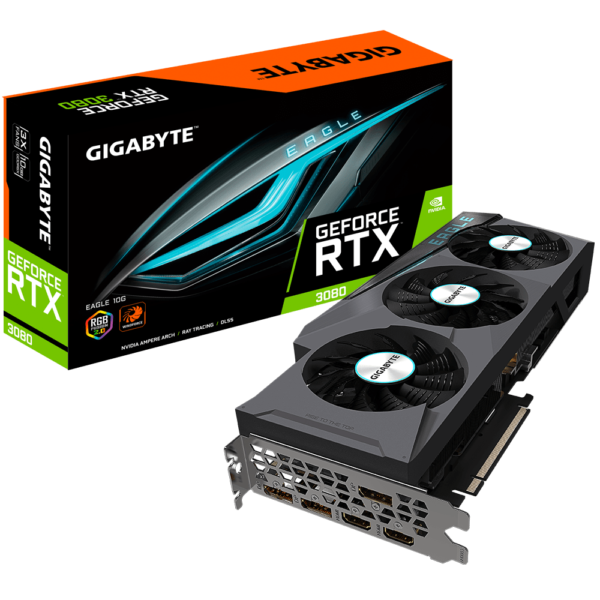 GIGABYTE RTX 3080 EAGLE 10GB GRAPHICS CARD (GV-N3080EAGLE-10GD)