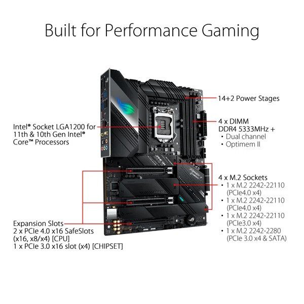 Asus Rog Strix Z590-F Gaming Wifi Intel Lga 1200 Motherboard