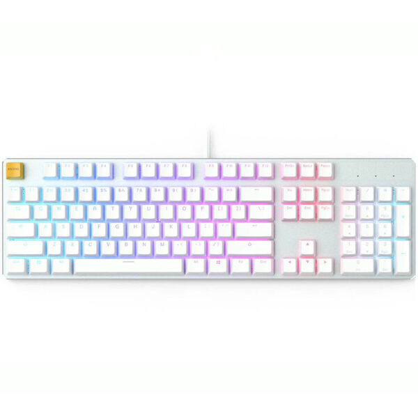 GLORIOUS GMMK RGB MECHANICAL KEYBOARD WHITE ICE (GLO-GMMK-FS-BRN-W)