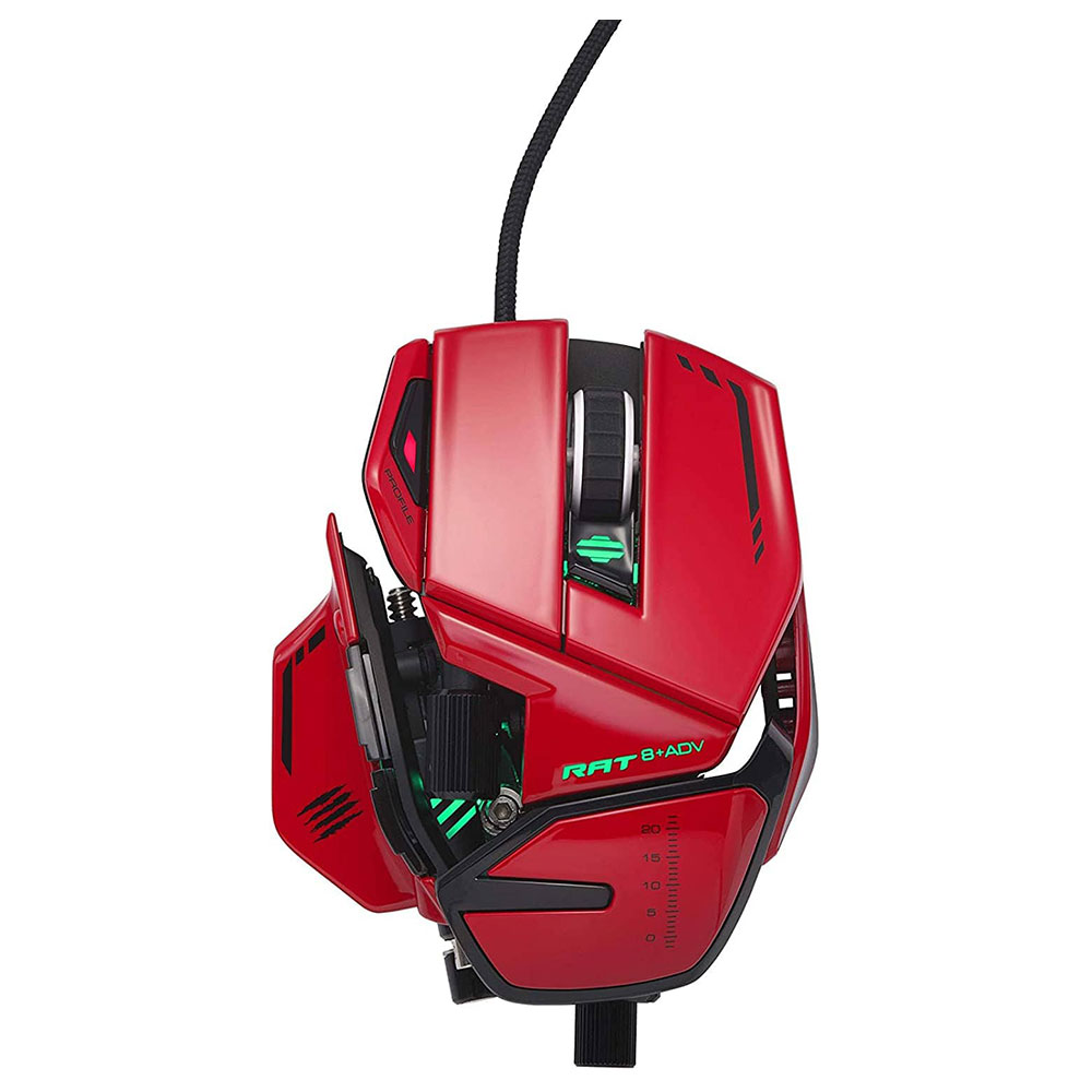 MAD CATZ THE AUTHENTIC R.A.T. 8+ ADV GAMING MOUSE (MR06DCINRD000-0)