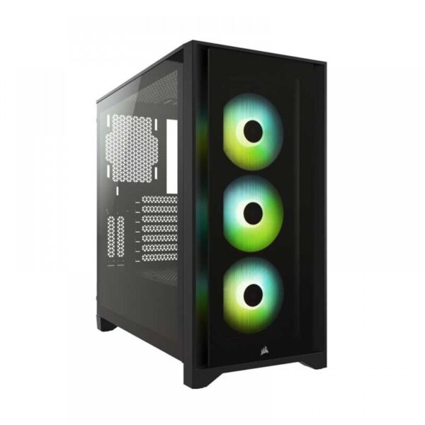 Corsair Icue 4000X Rgb Tempered Glass Mid-Tower Atx Cabinet – Black (Cc-9011204-Ww)