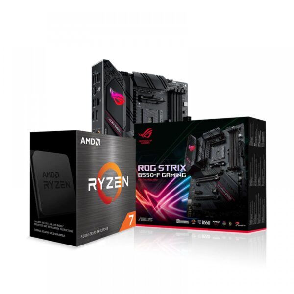 AMD RYZEN 7 5800X PROCESSOR AND ASUS ROG STRIX B550-F GAMING MOTHERBOARD COMBO