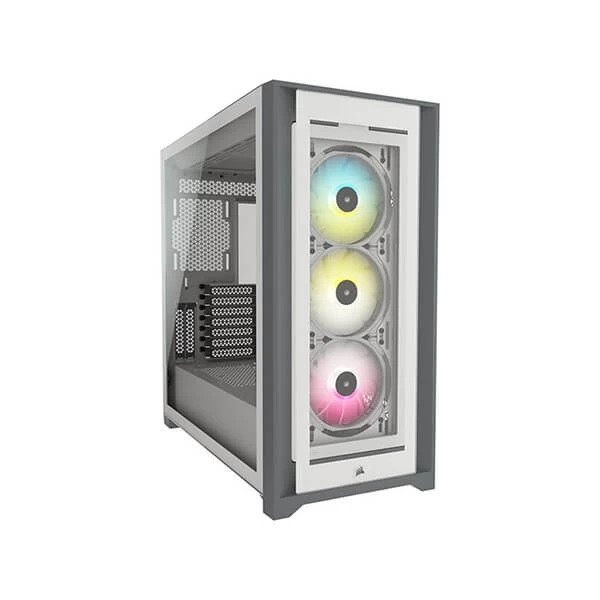 CORSAIR ICUE 5000X RGB MID TOWER CABINET (WHITE) (CC-9011213-WW)