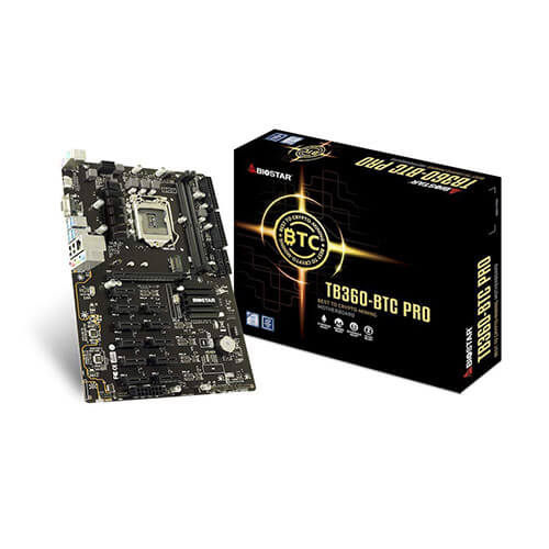 BIOSTAR TB360-BTC PRO INTEL B360 DDR4 12 GPU MINING MOTHERBOARD