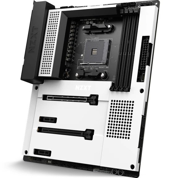 Nzxt N7 B550 Amd Am4 Motherboard With Wifi & Nzxt Cam (Matte White)