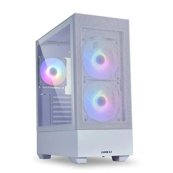 Lian Li Lancool 205 Mesh Argb Atx Mid Tower Cabinet With Tempered Glass Side Panel (White) (G99-OE764W-IN)