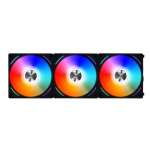 LIAN LI UNI FAN AL120 RGB DAISY CHAIN ARGB 120mm CABINET FAN (BLACK) (UF-AL120-3B) (Triple Pack)