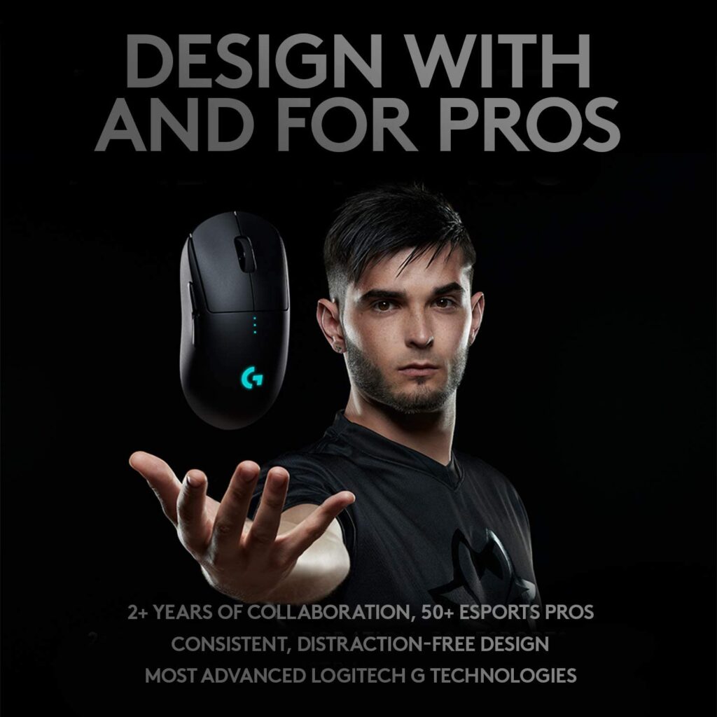 Logitech G Pro Hero LightSync RGB Wireless Mouse PC Studio