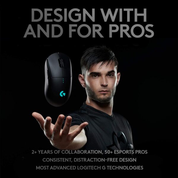 Logitech G Pro Hero Lightsync Rgb Lightspeed Wireless Gaming Mouse (910-005274)