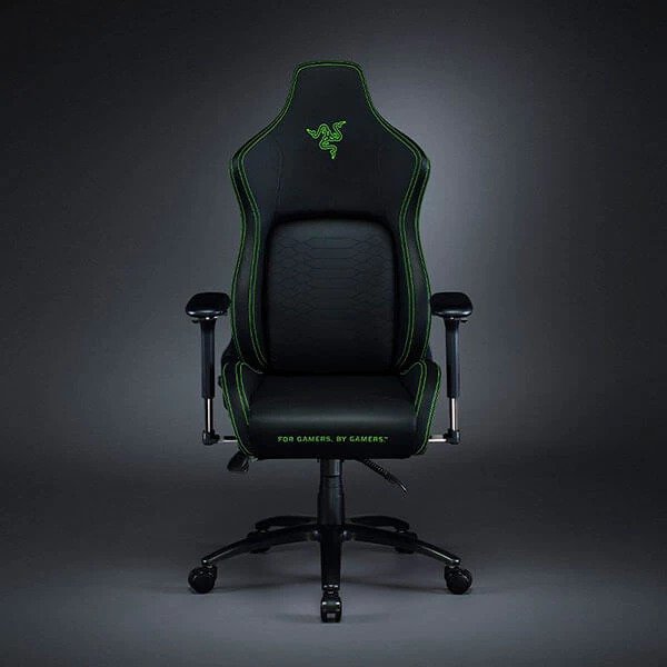 RAZER ISKUR GAMING CHAIR WITH BUILT-IN LUMBAR SUPPORT (BLACK-GREEN) (RZ38-02770100-R3U1)