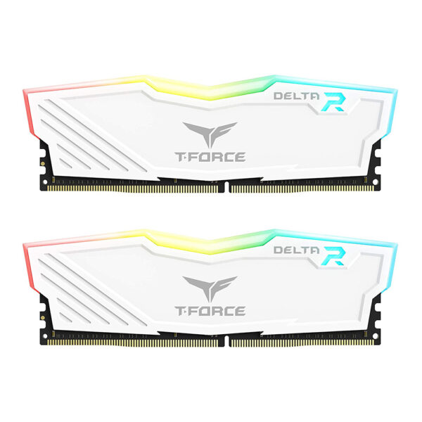 Teamgroup T-Force Delta Rgb Ddr4 32Gb(2X16Gb) 3200Mhz Ram (White) (Tf4D432G3200Hc16Fdc01)
