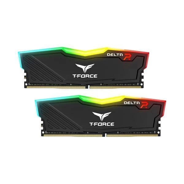 TEAMGROUP T-FORCE DELTA RGB 16GB (8GBx2) DDR4 3600MHz RAM (BLACK) (TF3D416G3600HC18JDC01)