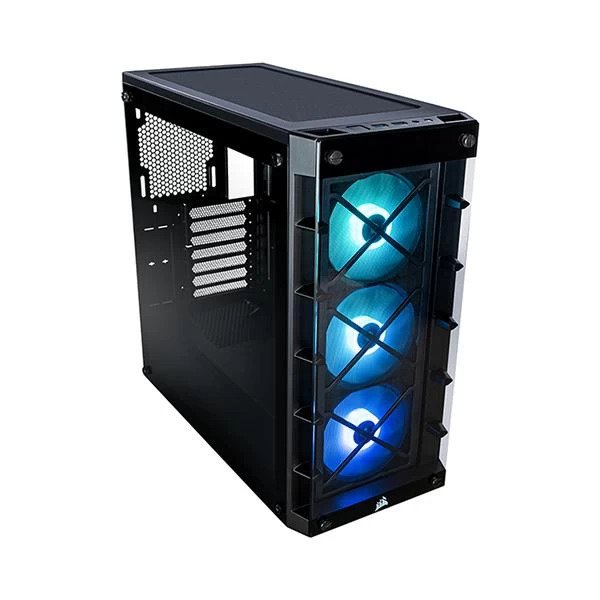 CORSAIR ICUE 465X RGB ATX MID TOWER CABINET (BLACK) WITH SP120 RGB FANS (CC-9011188-ABA)