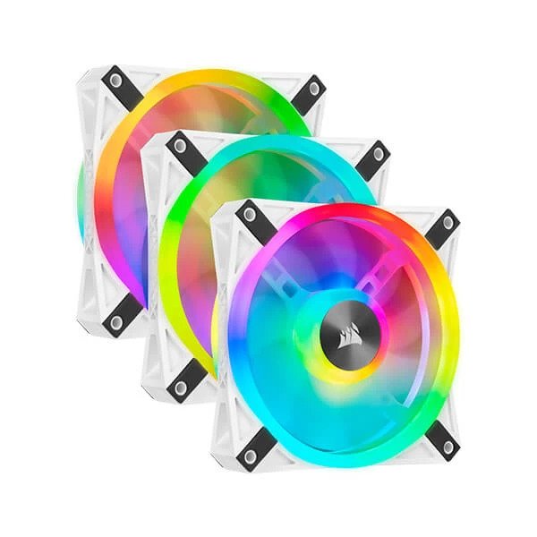 CORSAIR ICUE QL120 RGB WHITE CABINET FAN (TRIPLE-PACK) (CO-9050104-WW)