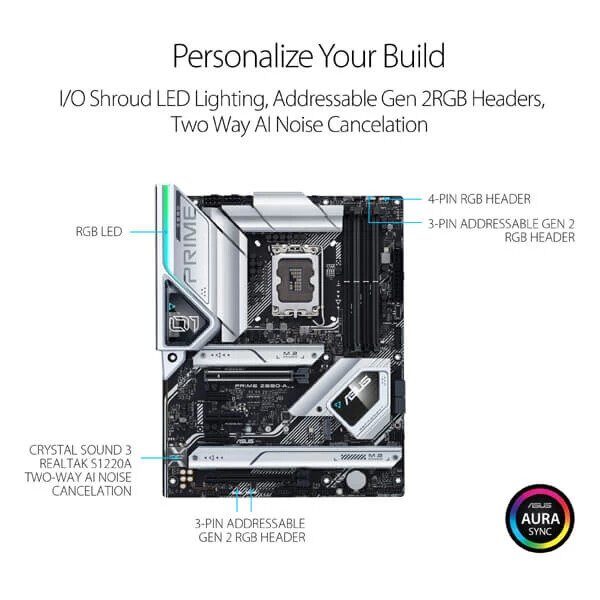 Asus Prime Z690-A Intel Lga1700 Atx Motherboard (Prime-Z690-A)