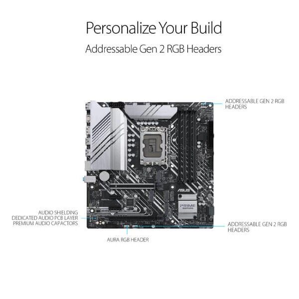 Asus Prime Z690M-Plus D4 Intel Lga1700 Micro-Atx Motherboard (Prime-Z690M-Plus-D4)