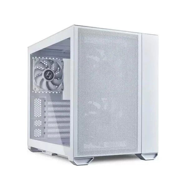 Lian Li O11 Air Mini E-Atx Mid Tower Cabinet With Tempered Glass Side Panel (White) (G99-011AMW-IN)