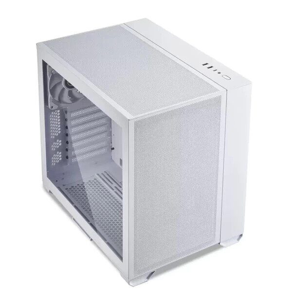 Lian Li O11 Air Mini E-Atx Mid Tower Cabinet With Tempered Glass Side Panel (White) (G99-011AMW-IN)