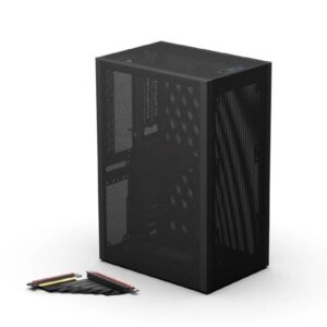 SSUPD MESHLICIOUS (M-ITX) MINI TOWER CABINET WITH PCIE 4.0 RISER CABLE AND FULL MESH SIDE PANEL (BLACK) (G99-OE759FMX4-00)