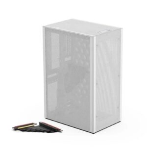 SSUPD MESHLICIOUS (M-ITX) MINI TOWER CABINET WITH PCIE 4.0 RISER CABLE AND FULL MESH SIDE PANEL (WHITE) (G99-OE759FMW4-00)