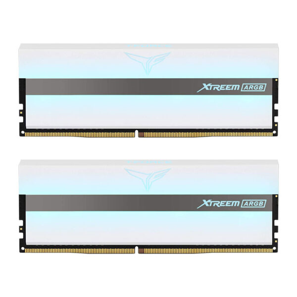 TEAMGROUP T-FORCE XTREEM ARGB 3600MHz CL14 16GB Kit (2x8GB) DDR4 DRAM DESKTOP GAMING RAM (WHITE) (TF13D416G3600HC14CDC01)