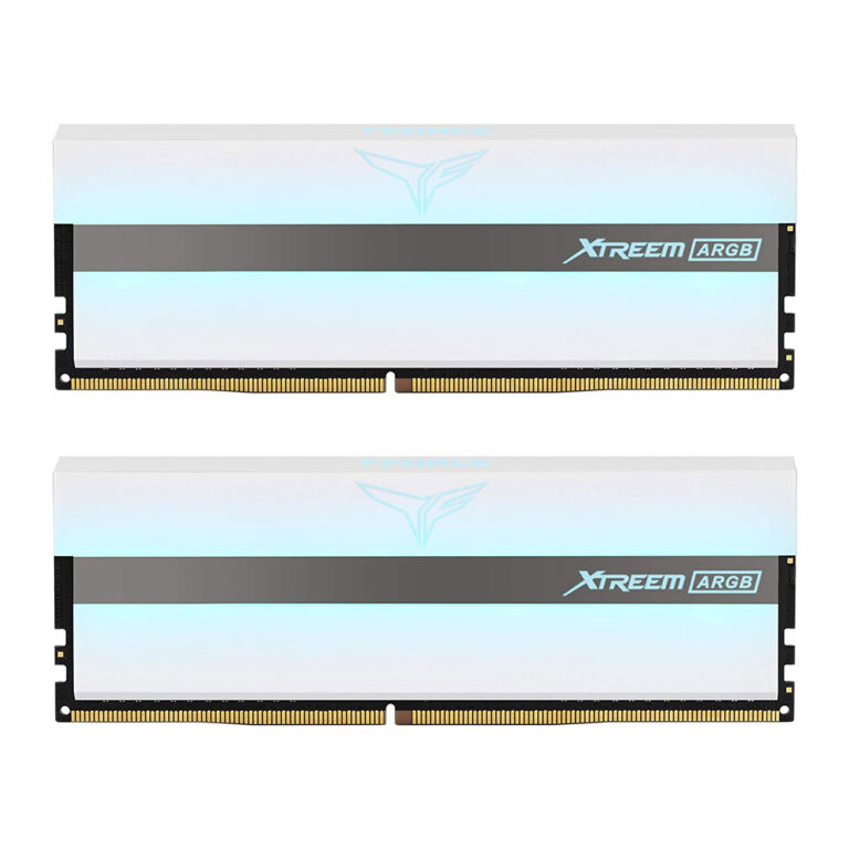 TEAMGROUP T-FORCE XTREEM ARGB 3600MHz CL14 16GB Kit (2x8GB) DDR4 DRAM DESKTOP GAMING RAM (WHITE) (TF13D416G3600HC14CDC01)