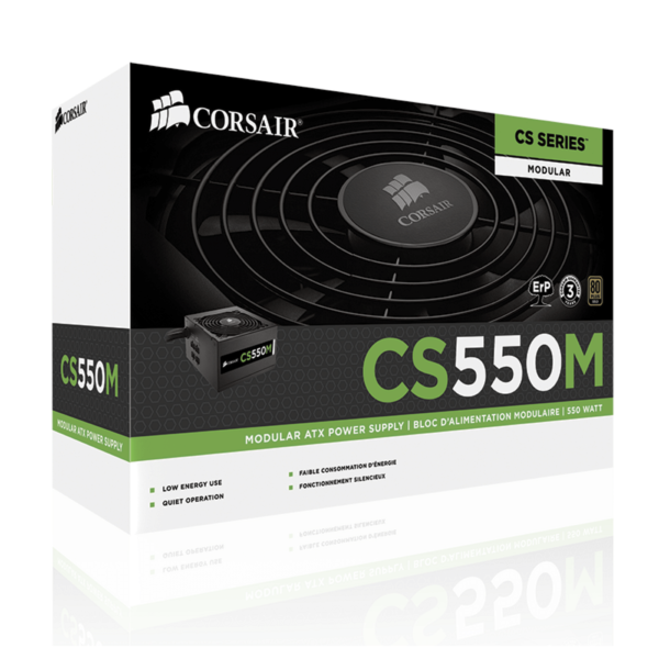 Corsair Cs Series Cs550M 550 Watt 80 Plus Gold Power Supply (Cp-9020076-Na)