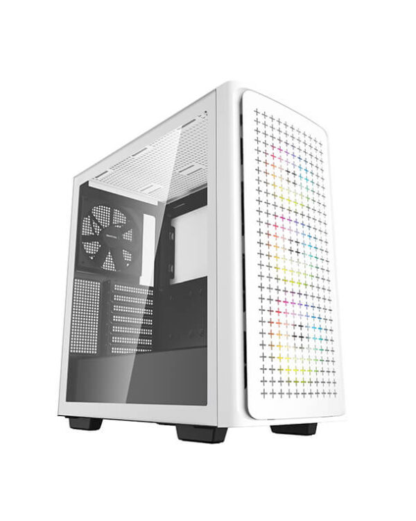 DEEPCOOL CK560 ARGB E-ATX MID TOWER CABINET WITH USB TYPE-C (WHITE) (R-CK560-WHAAE4-G-1)