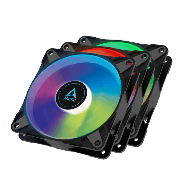 Arctic P12 Pwm Pst A-Rgb 0Db Semi Passive 120Mm Cabinet Fan (Pack Of 3) (Acfan00232A)
